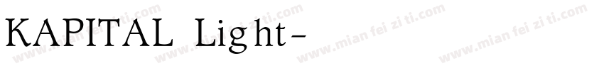 KAPITAL Light字体转换